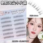 【6-row glue-free】double-tip spark eyelash extensions / Golden feather tweezers