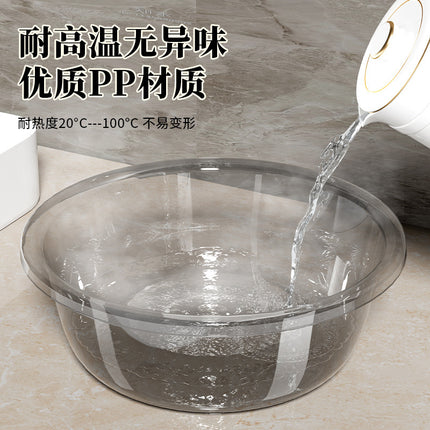 Washbasin Household Thickened Plastic Transparent Large Size Laundry Basin Student Dormitory Foot Basin Baby Small Basin
