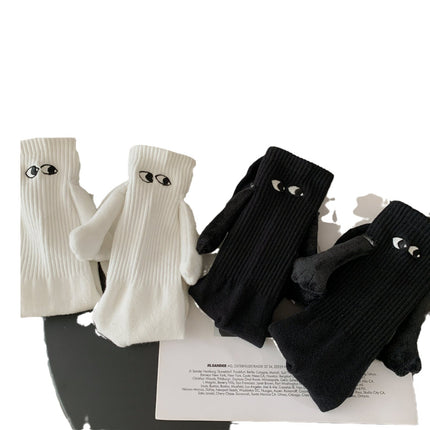 [in stock and fast delivery] Amazon temu AliExpress Cross-border Special for Embroidery Eye Holding Socks Magnetic Lovers Socks