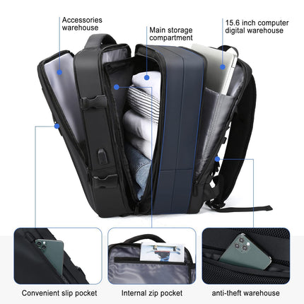 Cross-Border Multifunctional Computer Bag Backpack Dry and Wet Separation Business Trip Backpack Expansion Travel Bag