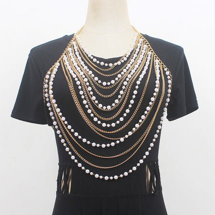 Sexy Chest Chain Sexy Underwear Body Chain Women's Perspective Metal Bra Clavicle Necklace