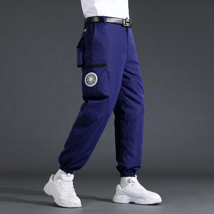 Summer Cooling Air Conditioning Pants with Fan Men's Pants Workers Workplace Clothes Charging Refrigeration Welder Labor Protection Work Pants Men