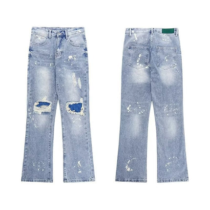 New Arrival All-Match Simple Trendy Trousers Japanese Jeans Lazy Trendy Spring Artistic Youth Popular New Arrival Men's Cotton
