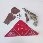 Golden cowboy gun + red scarf