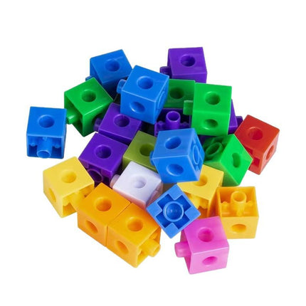 Children's Early Education Plastic Cube Teaching Aids Educational Assembling Small Square Building Blocks Toys Large Particles Cross-Border Wholesale