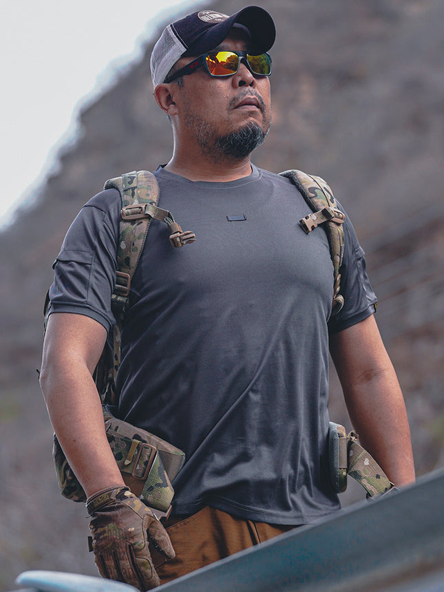 Dragon Crewneck 2 Generation Quick-drying Short-sleeved Men's Summer Tactical Outdoor Clothing with Pocket Quick-drying T-shirt Half-sleeve