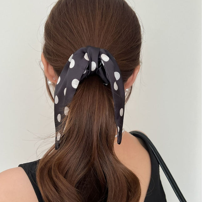 Simple Wave Dot Fashion Pontail Grab Clip Daily Attendance Retro Bow Hairpin Hair Accessories Disc Hair Grab Shark Clip