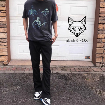 2025 Summer New Japanese Style Casual Versatile Flared Suit Pants Solid Color Scimitar Pants Drapey Wide-Leg Floor-Length Pants