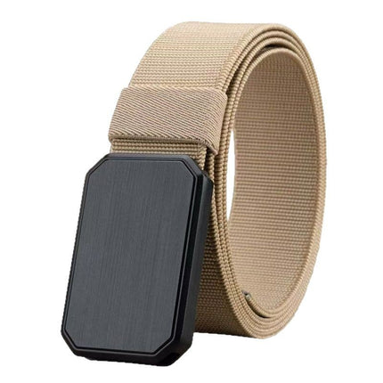 Cross-Border Hot-Selling Spring and Autumn Tactical Magnetic Buckle Canvas Elastic Belt Outdoor Casual Military Training Belt Versatile for Young People
