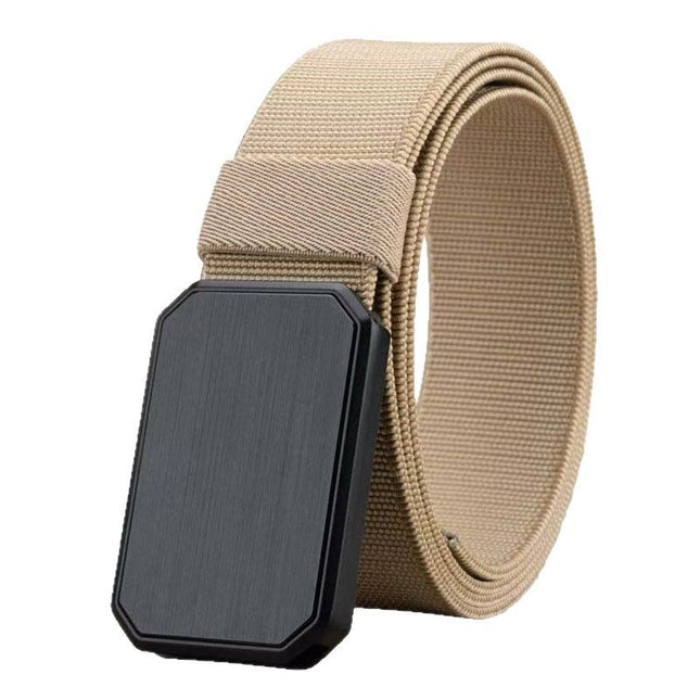 Cross-Border Hot-Selling Spring and Autumn Tactical Magnetic Buckle Canvas Elastic Belt Outdoor Casual Military Training Belt Versatile for Young People