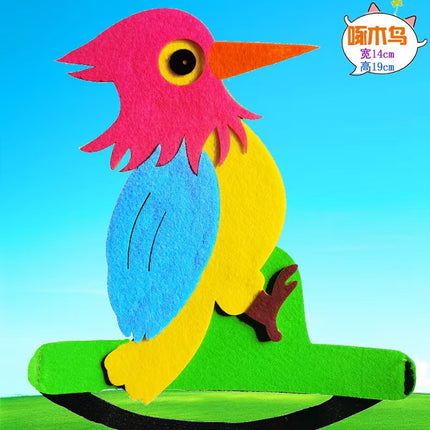 Animal Headwear Kindergarten Performance Props Children's 61 Birds Headgear Magpie Swallow Rhododendron Games Headgear