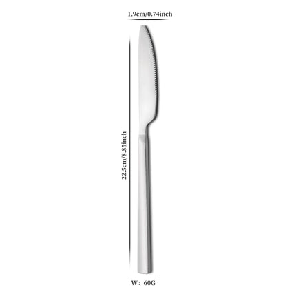 Cross-Border Thickened Stainless Steel Western Cutlery Steak Main Course Knife, Fork, Spoon Four-Piece Set Hotel Cutlery Set Cross-Border Hot Sale