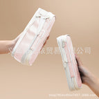 Canvas retractable pencil case [green]
