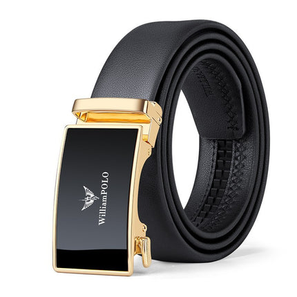 King Paul Belt Men's High-end Genuine Leather Belt Automatic Buckle All-match Simple Mirror Belt Guangzhou Belt