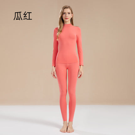 Autumn and Winter Women's Pure Cotton Thin Thermal Underwear Set 2025 New Autumn and Winter Mid-Neck Full Cotton Base Layer Thermal Sweater