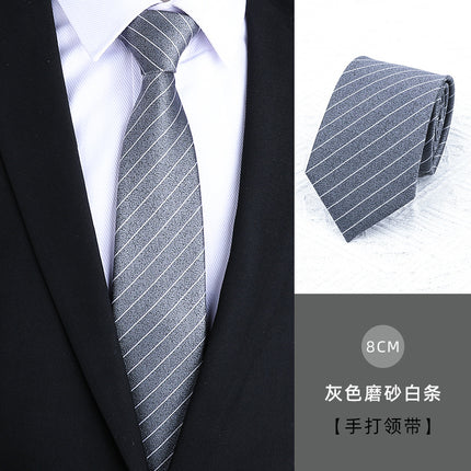 Dress Business Tie Men's and Women's Groom Wedding Black Zipper Korean Narrow No Lazy Striped Bow Tie Plaid