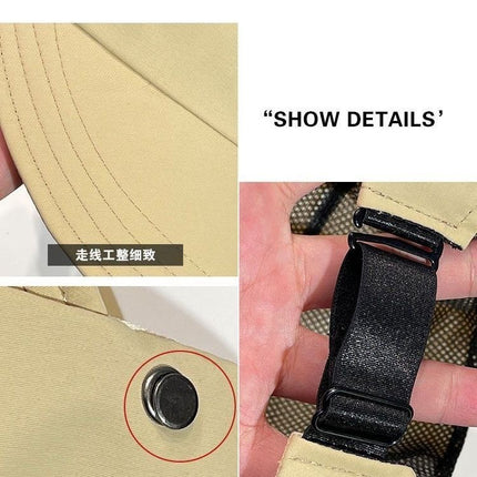 Summer Quick-drying Hat Ruth Same-style Hangable Mask Shown Face Small Sun Hat High Pedytail Foldable Thin Sun Protection Hat