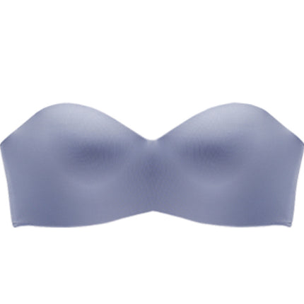 Shoulder-free Wear Underwear Women's Small Chest Push-up Non-slip Invisible Bra Paste Wedding Dress No Rings Tube-length Summer Hair