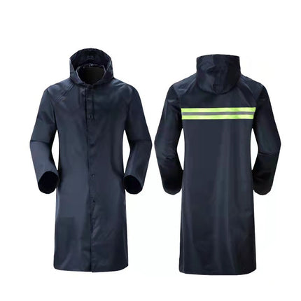Thickened large brim zipper is a new rainstorm-proof single durable long hooded raincoat one-piece raincoat