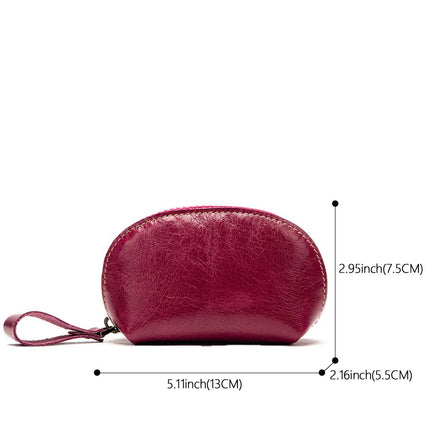 Vintage Women's Cowhide Fashion Coin Purse Leather Earphone Bag Lipstick Coin Change Key Bag Leather Storage Bag