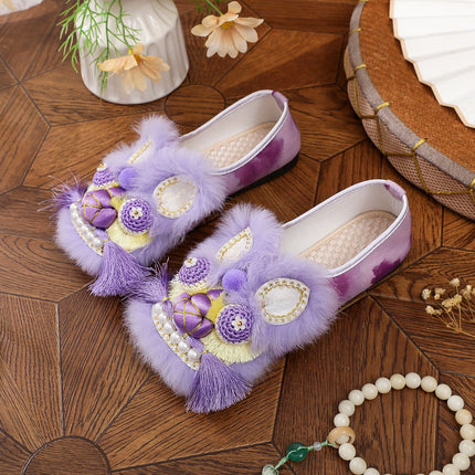 Intangible Heritage Tiger Head Shoes Spring and Summer 2025 New Ethnic Style Tiger Head Shoes Handmade Flat Comfortable New Chinese Embroidered Shoes