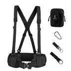Belt + waistband + bag + three accessories (black)