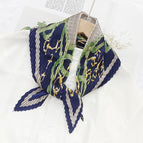 L024-142-04 navy blue / 70cm wrinkled square towel