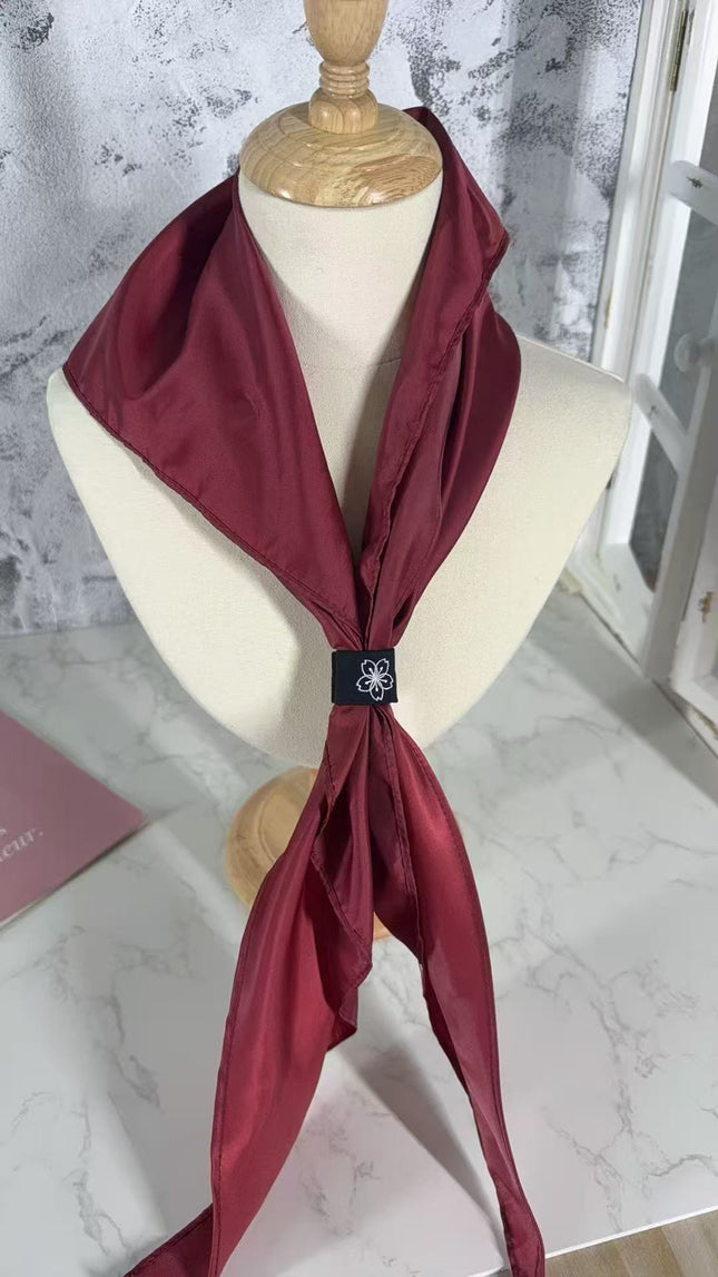 Triangle towel jk sailor suit scarf hand-made solid color Japanese JK uniform large bow tie women's free ring buckle small wholesale
