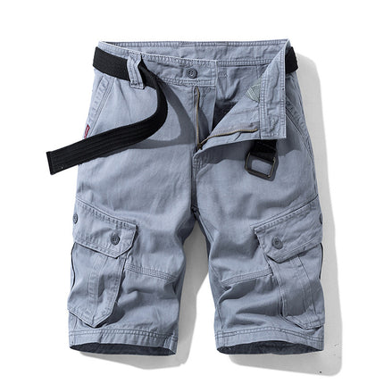 Summer men's new casual five-point pants trend straight multi-bag shorts men's wholesale Japanese work shorts men's