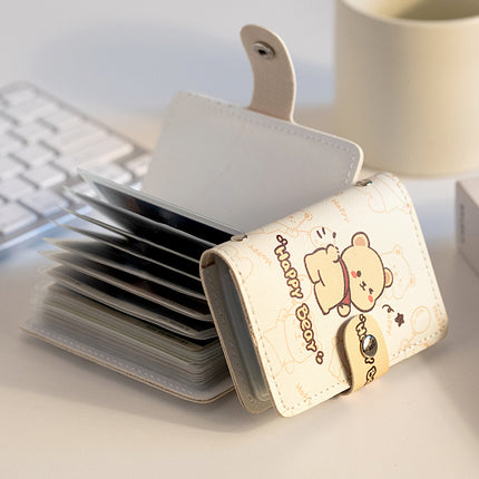 Pacha Dog Large Capacity Multi-Card Slot Card Holder Mini Cute All-In-One Card Holder Id Card Driver's License Card Holder for Women