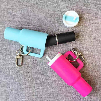 Cross-border New Product Stanley Stanley Keychain Pendant Ice Cup Keychain Can Hold Lipstick Backpack Hanging