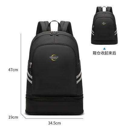 Shouldcat Dry and Wet Separation Luggage Storage Backpack, Large Capacity, Versatile, Durable, Lightweight Travel Backpack for Business Trips