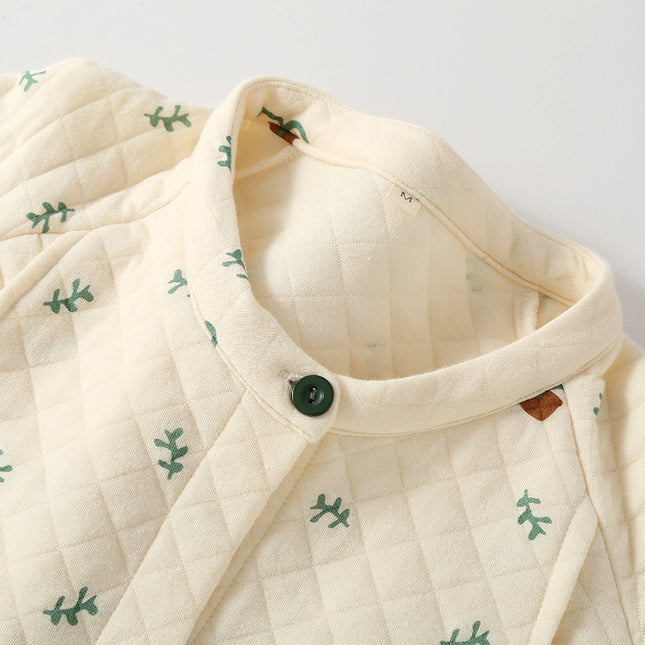 Autumn and winter air layer quilted stand collar confinement clothing women's prenatal nursing pajamas postpartum nursing home clothing