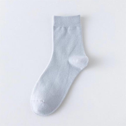 Socks Men's Mid-tube Solid Color Cotton Socks Business Casual Antibacterial Deodorant Boneless Pure Cotton Breathable Spring and Autumn Mid-tube Socks