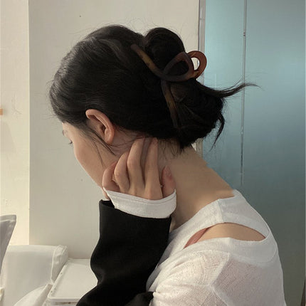 Hair Clip ins Blogger Amber Frosted Texture Summer Large Back Head Shark Clip Hair Clip Headwear