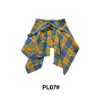 Yellow and blue plaid / One size fits all