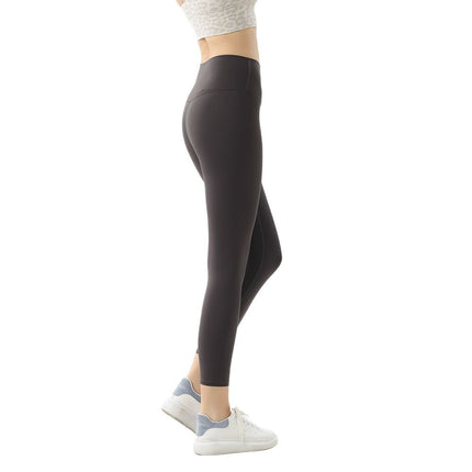 No Embarrassment Line Ankle-length Pants Yoga Suit High Elastic Quick-drying Women's Hip-lifting Tight Pants High Waist Naked Fitness Exercise