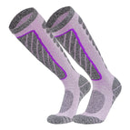 Purple sports ski socks] / Adult free size [39-44]]