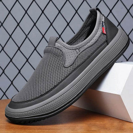 Old Beijing Cloth Shoes Men's Summer New Cloth Shoes Breathable Deodorant Mesh Men's Mesh Shoes Casual Middle-Aged and Elderly Dad Shoes