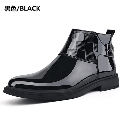 Men's Leather Boots Cross-border plus size Autumn and Winter New High-top Shoes Fashion Business Dress Leather Shoes Fashion British Casual Shoes