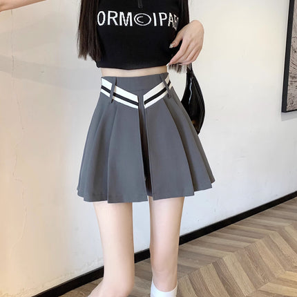 2023 New Summer Design High-Waist Slim Pleated Culottes Niche Mini Sexy A-Line Women's Shorts Skirt