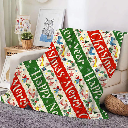 Christmas Decoration Blanket Holiday Blanket Red Festive Blanket Christmas Tree Polo Sofa Blanket Flannel Blanket