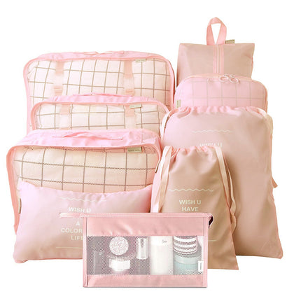 Hot Selling Clothes Finishing Storage Bag Nine-Piece Suit Large Capacity Luggage Case Multi-Size Travel Supplies Storage Bag