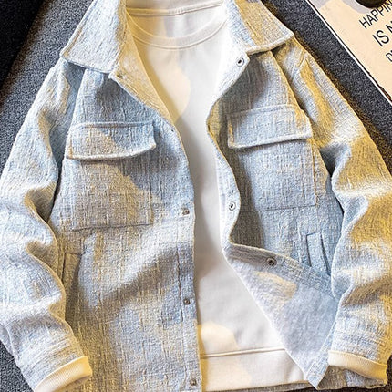 Spring and Autumn Couples Chanel Style Plaid Jacket Men's Loose Casual High-end Lasel Jacket Home Figure# TT07