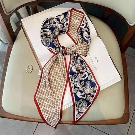 2025 New Long Scarf Korean Style Printed Temperament Scarf Summer Fashion Decorative Bangle Scarf Factory Wholesale