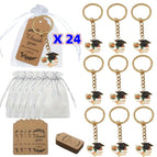 Keychain+cardboard+gauze bag / Doctoral hat e style 24set