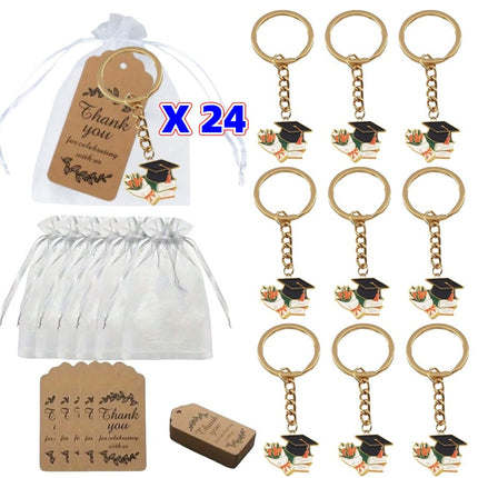 Cross-Border Fashion New Doctor's Hat Graduation Season Keychain Hanging Set Decoration Creative Alloy Oil Dripping Graduation Gift