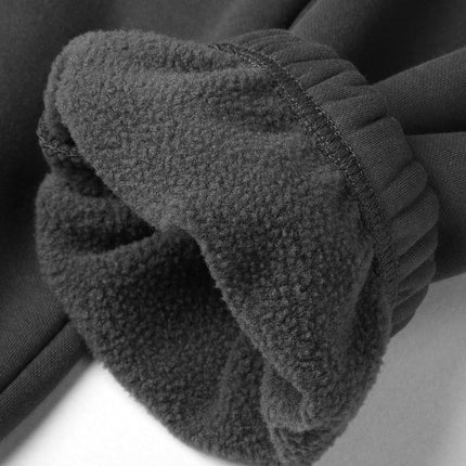 360g one-piece velvet tide fleece-lined padded pants for men and women with heavy feet binding foundation solid color casual pants winter