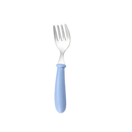 Children's 304 stainless steel fork spoon suit baby complementary food training eating spoon portable feeding tableware spoon