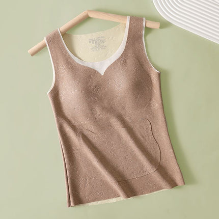 Cross-Border Foreign Trade Popular Girls' Velvet Vest Inner Wear Seamless Vest Student Warm Base Underwear Winter